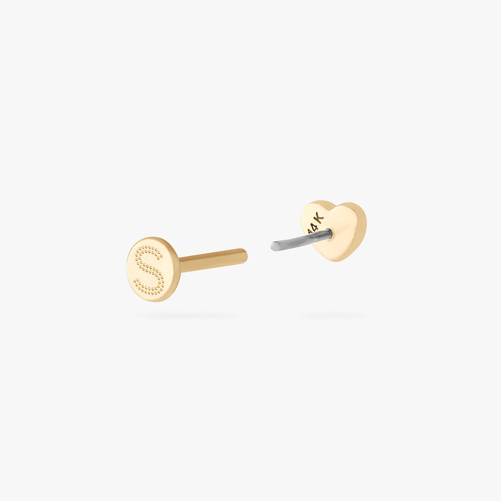 14K Heart Flatback