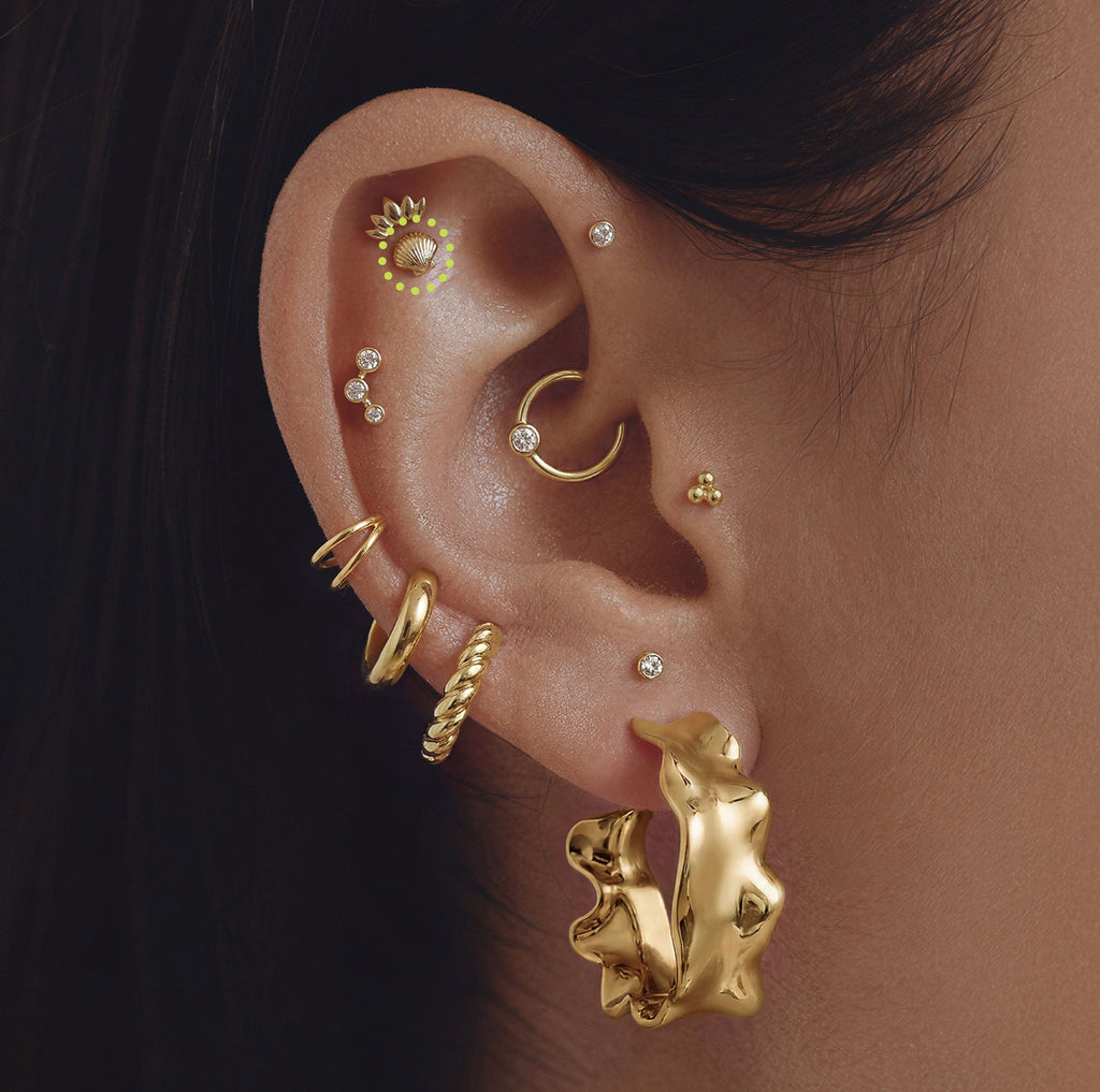 14K Seashell Flatback