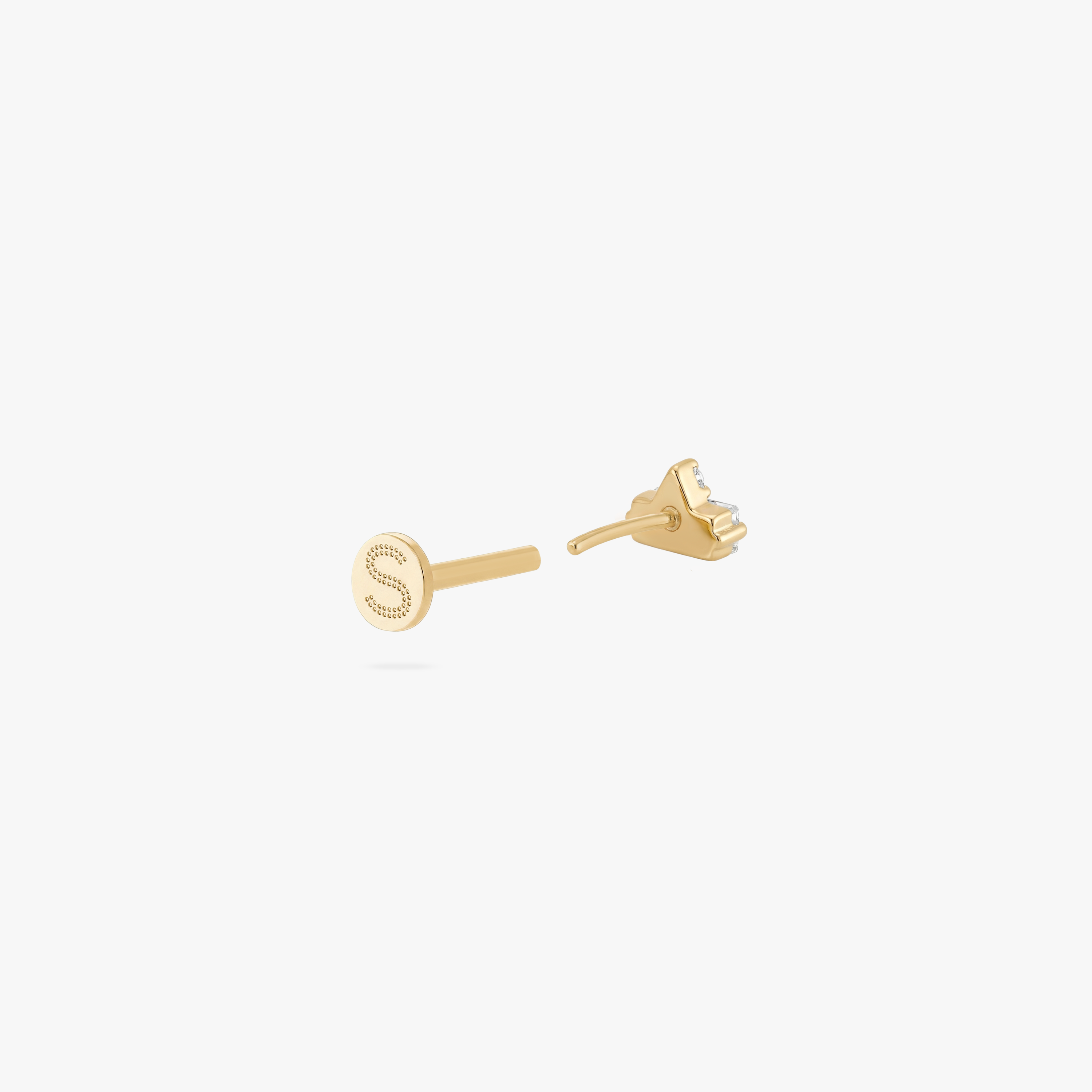 Micro Stacked Baguette Flatback Stud