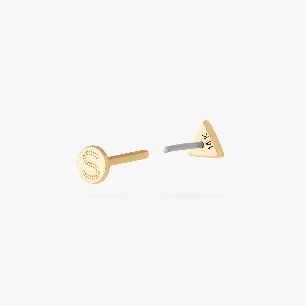 14K Triangle Flatback