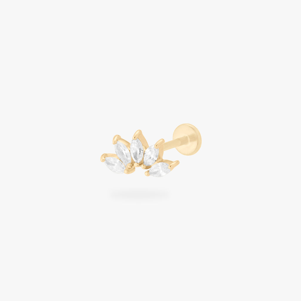 14K Crown Flatback