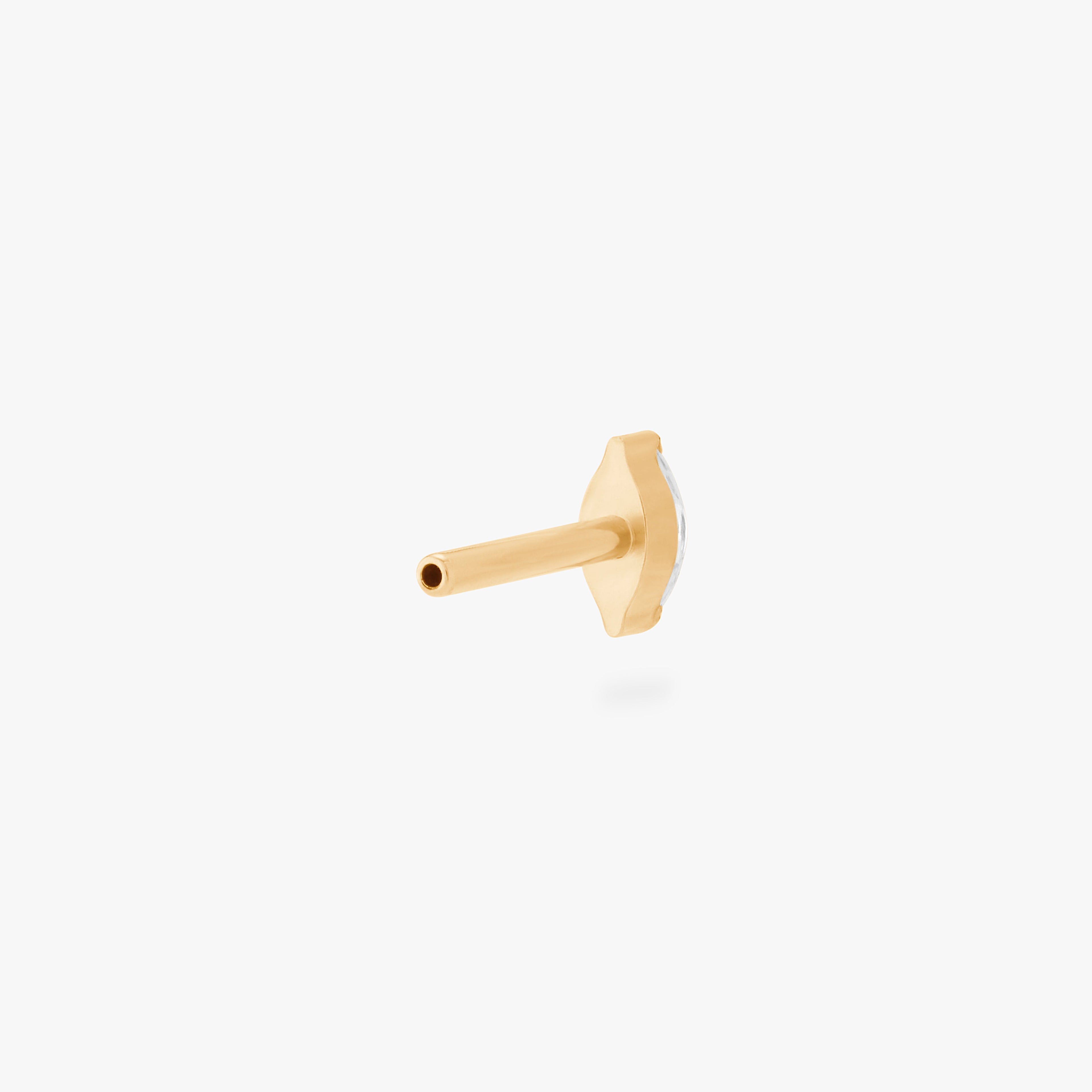Gold Marquise Flatback Post