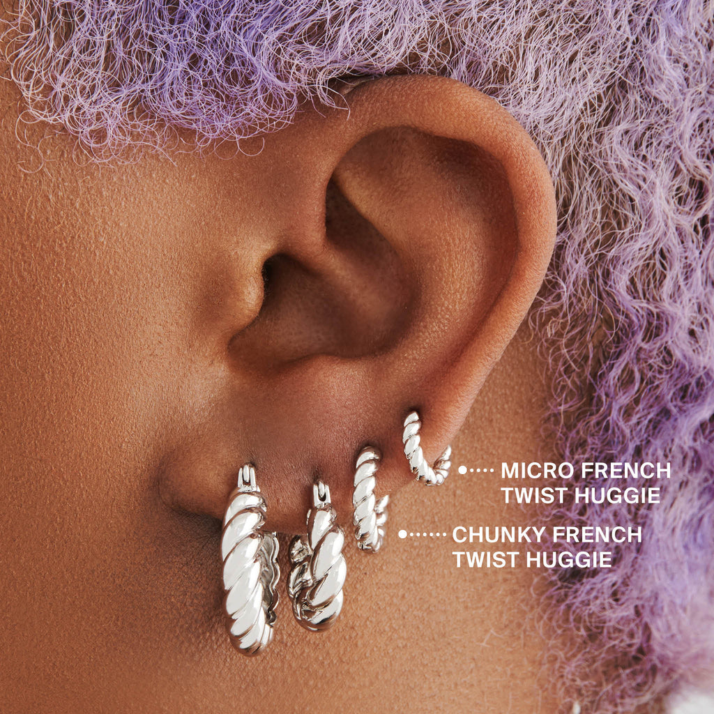 Chunky French Twist Huggie