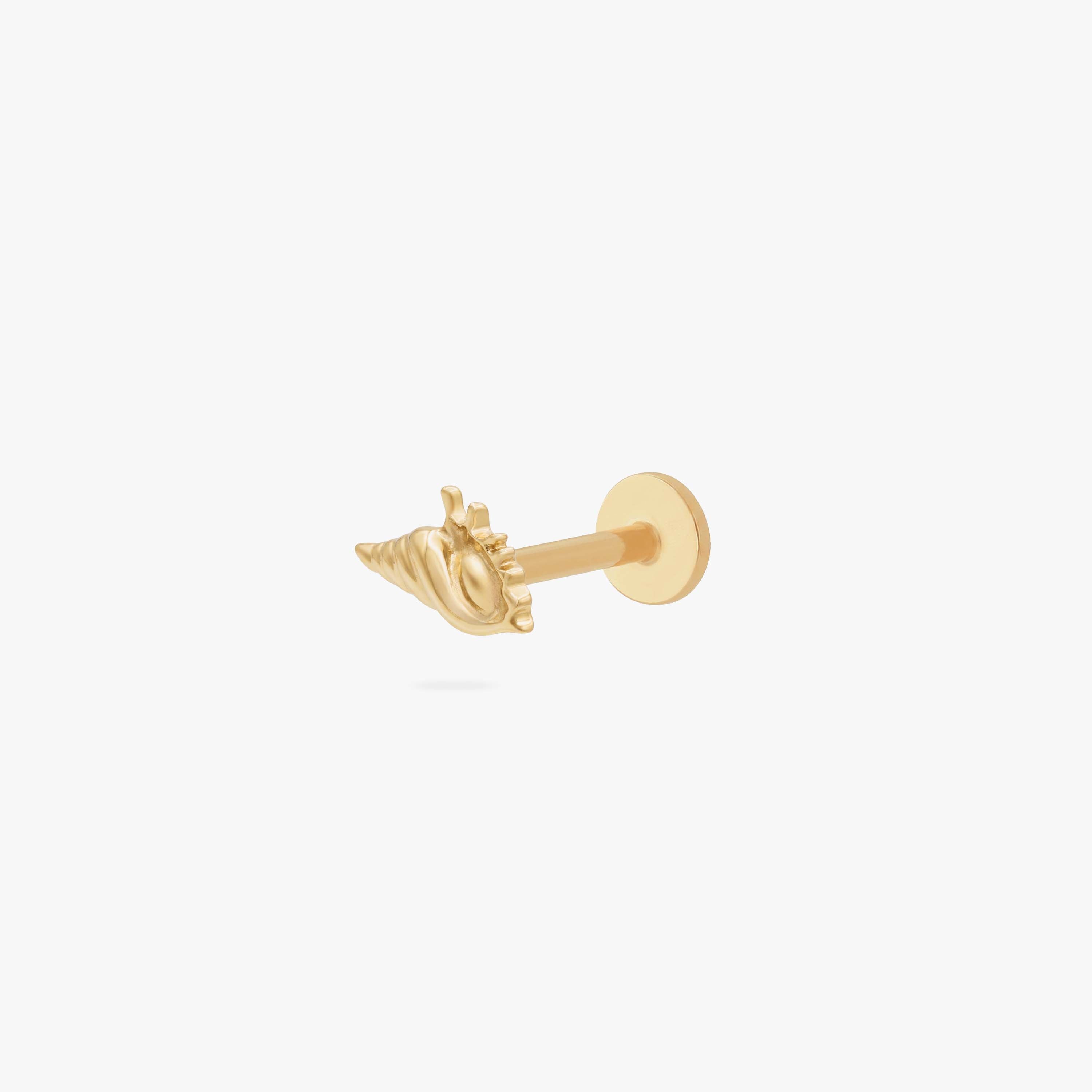 14K Conch Shell Flatback