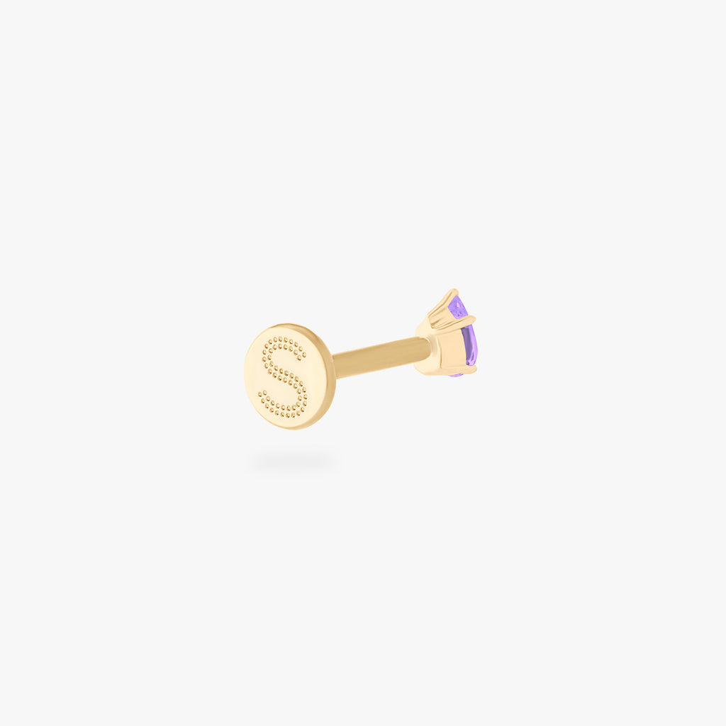 14K Pear Flatback