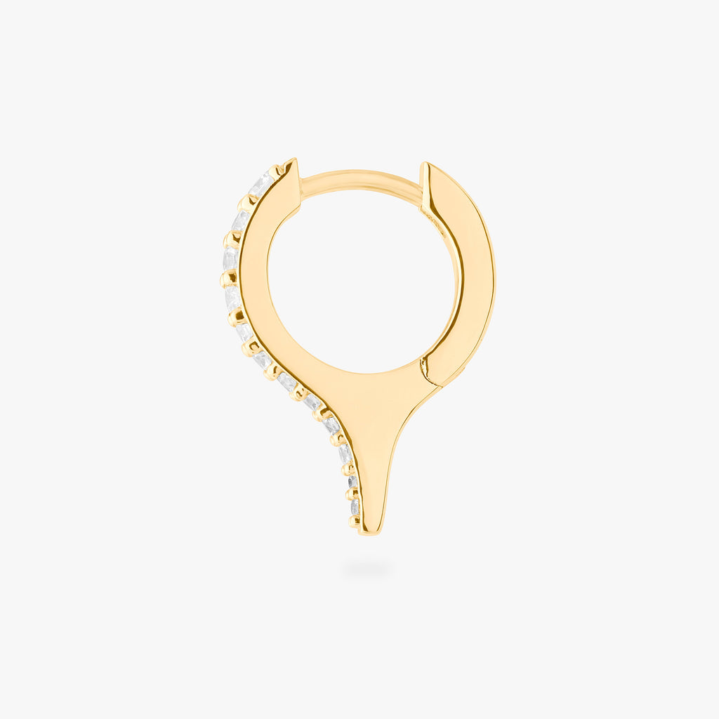 Pave Spike Huggie