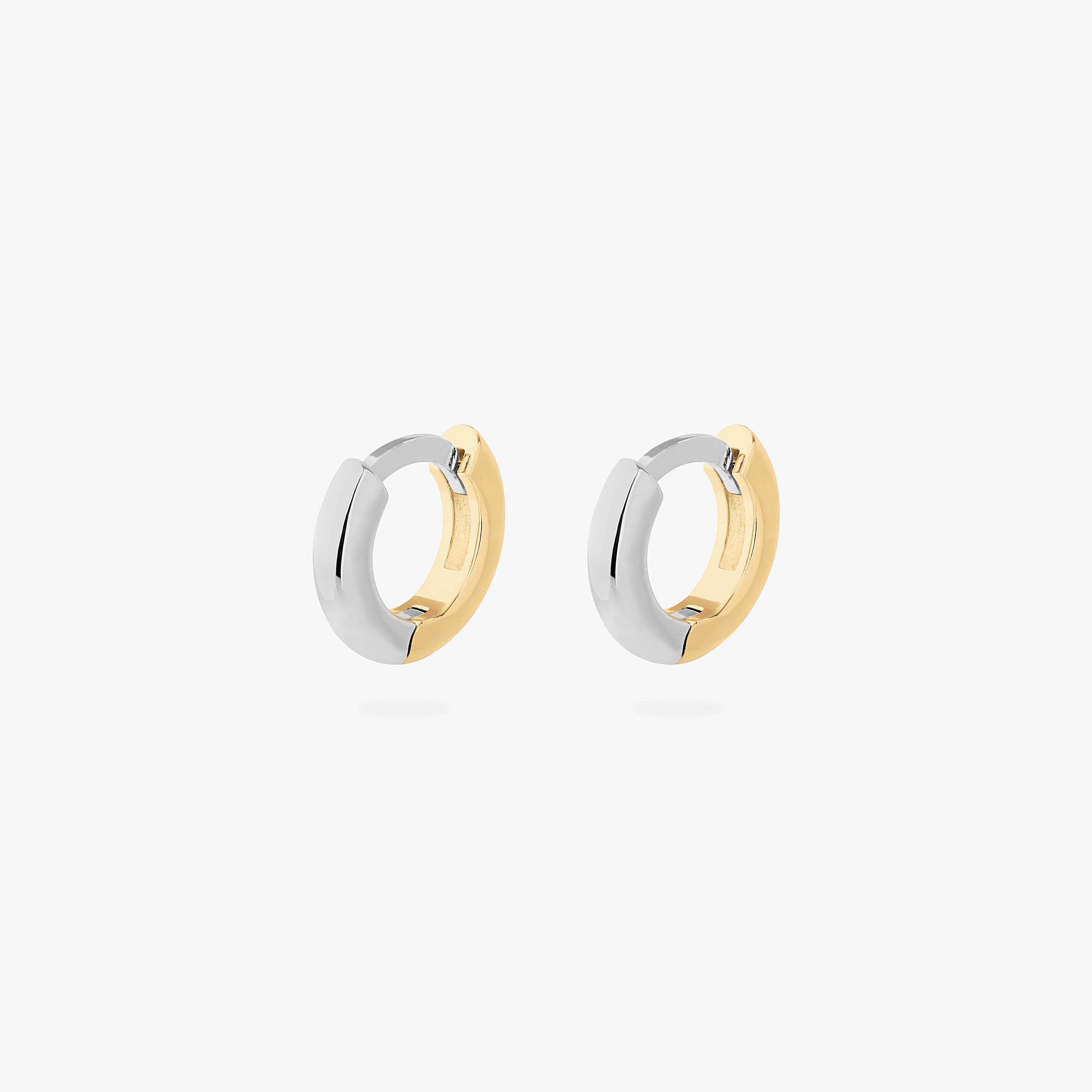 Reverse Micro Two Tone Huggie