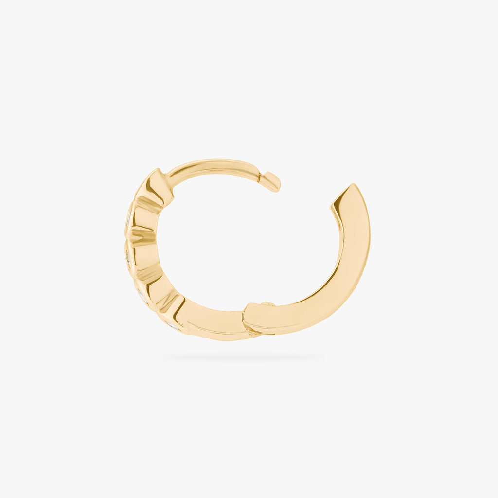 CZ Bezel Huggie
