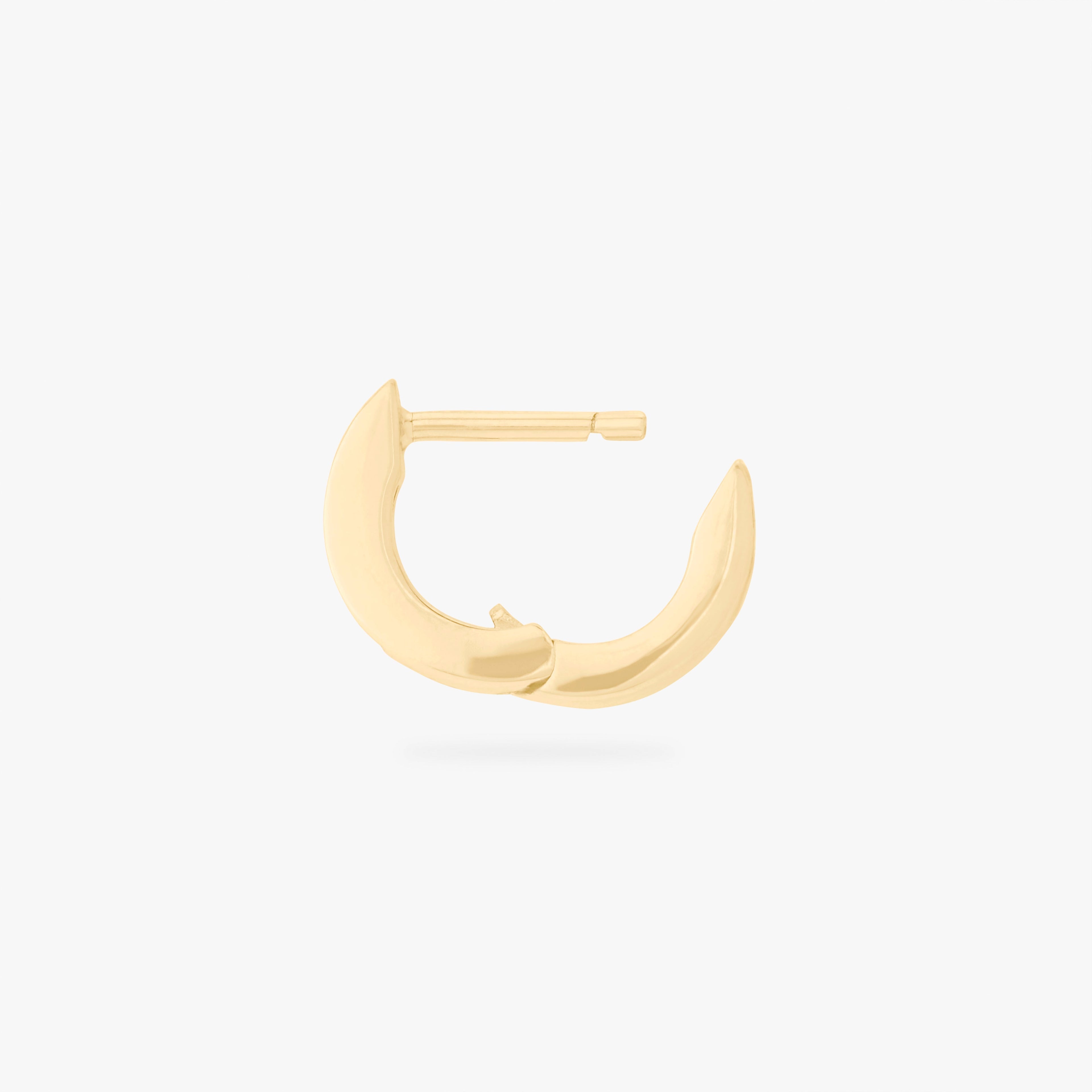 Micro Bezel Baguette Huggie