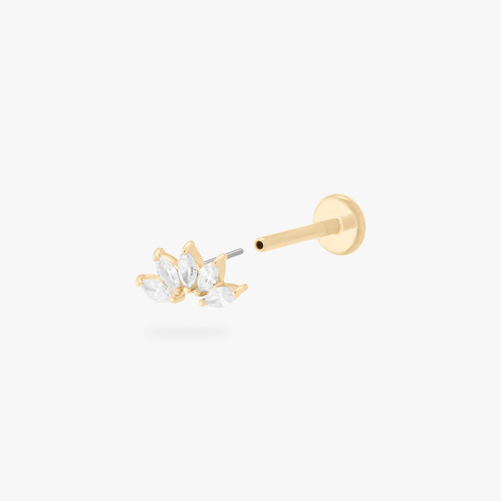 14K Crown Flatback