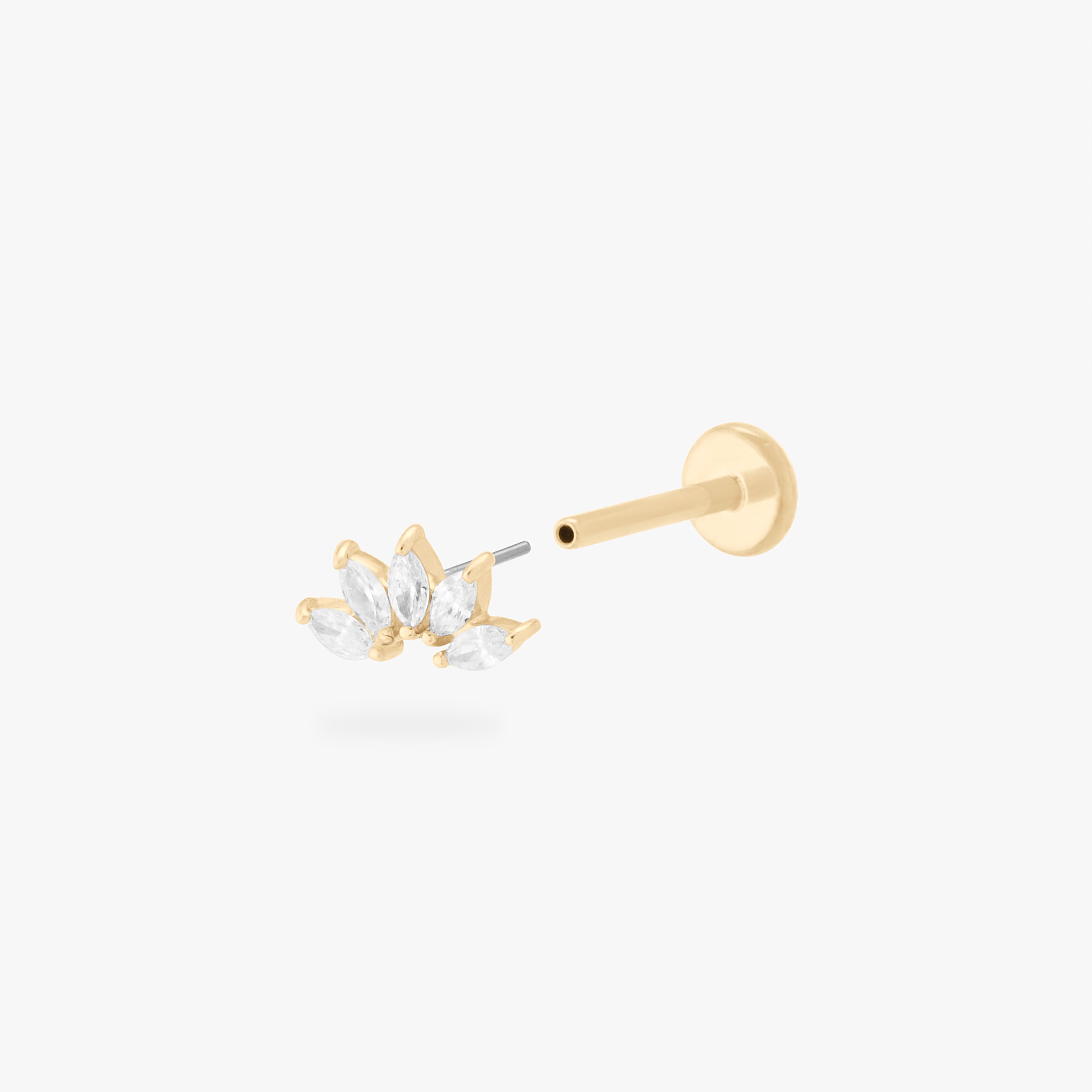 14K Crown Flatback