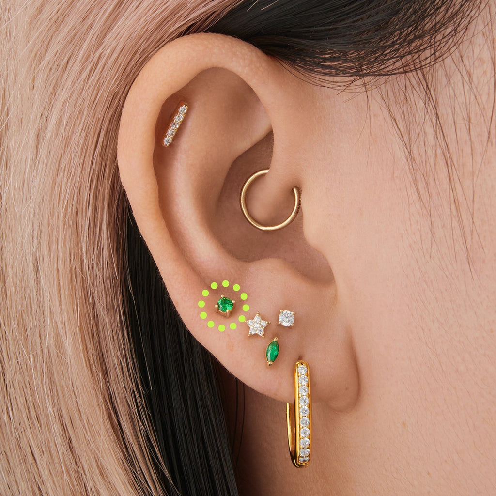 14K CZ 2.5mm