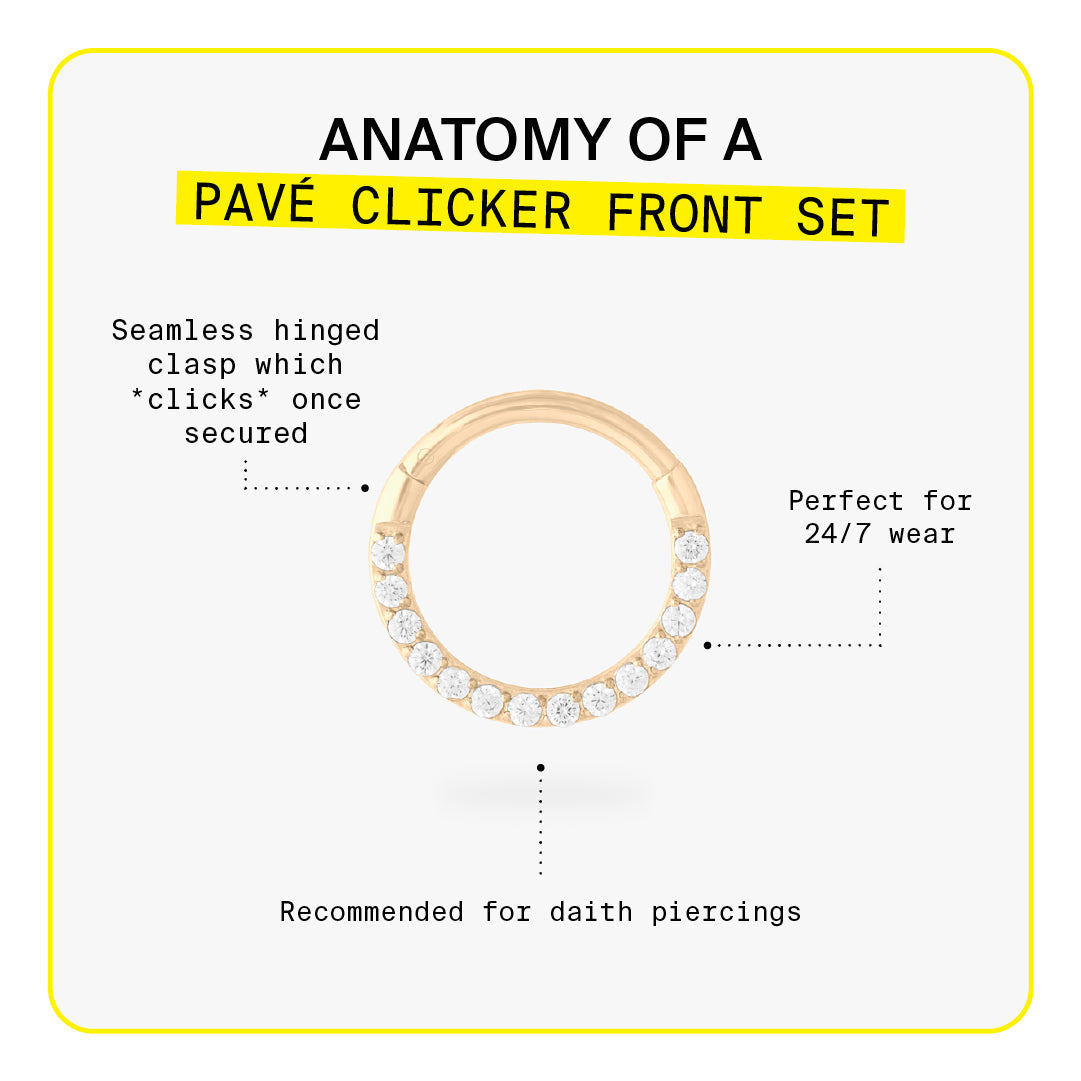 8mm Front Set Pave Clicker
