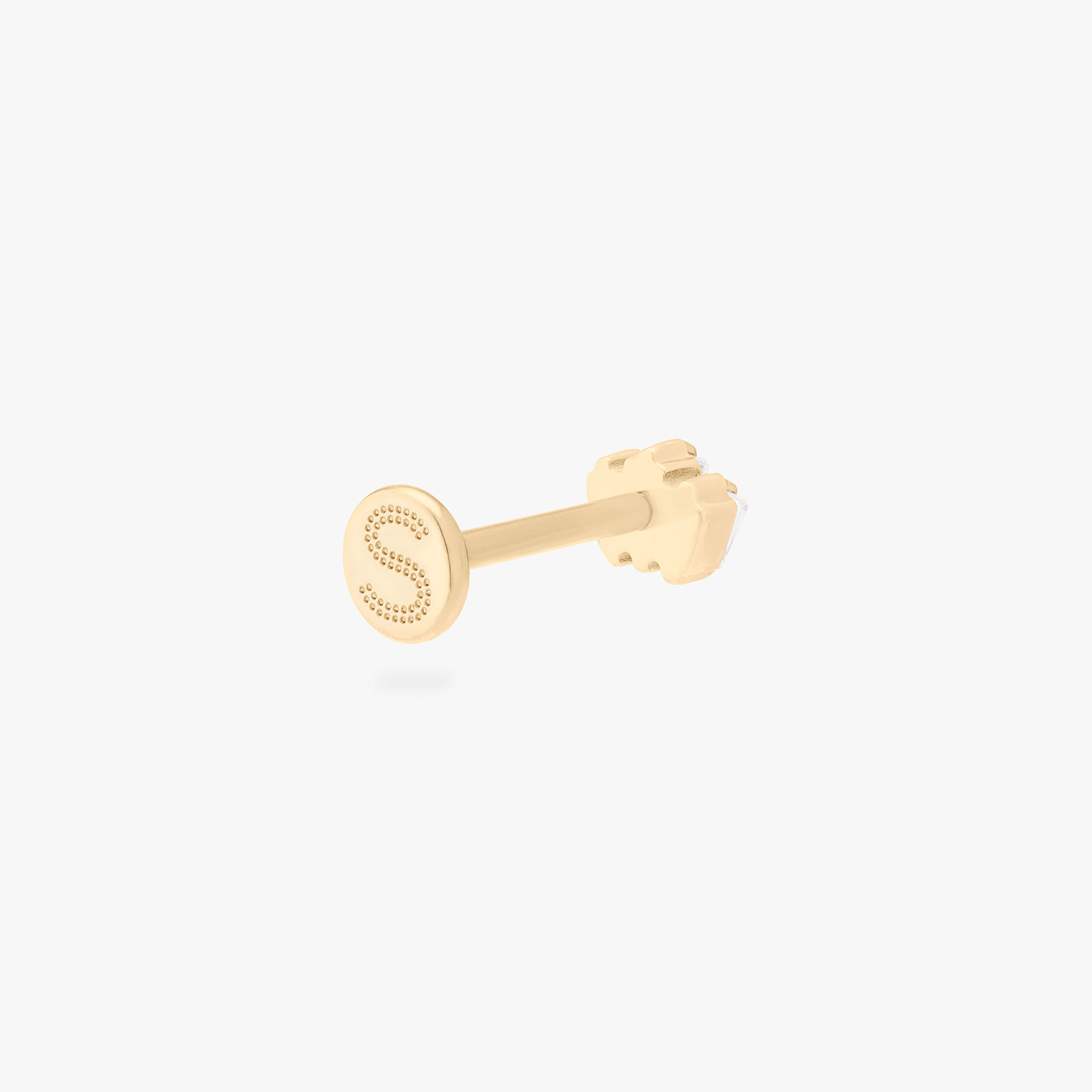 Micro Crown Baguette Flatback Stud