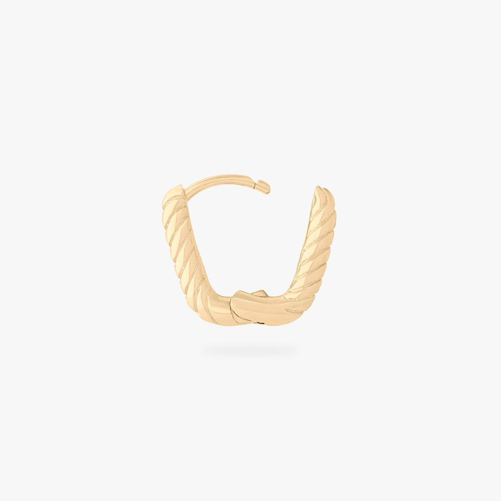 Square Twist Huggie