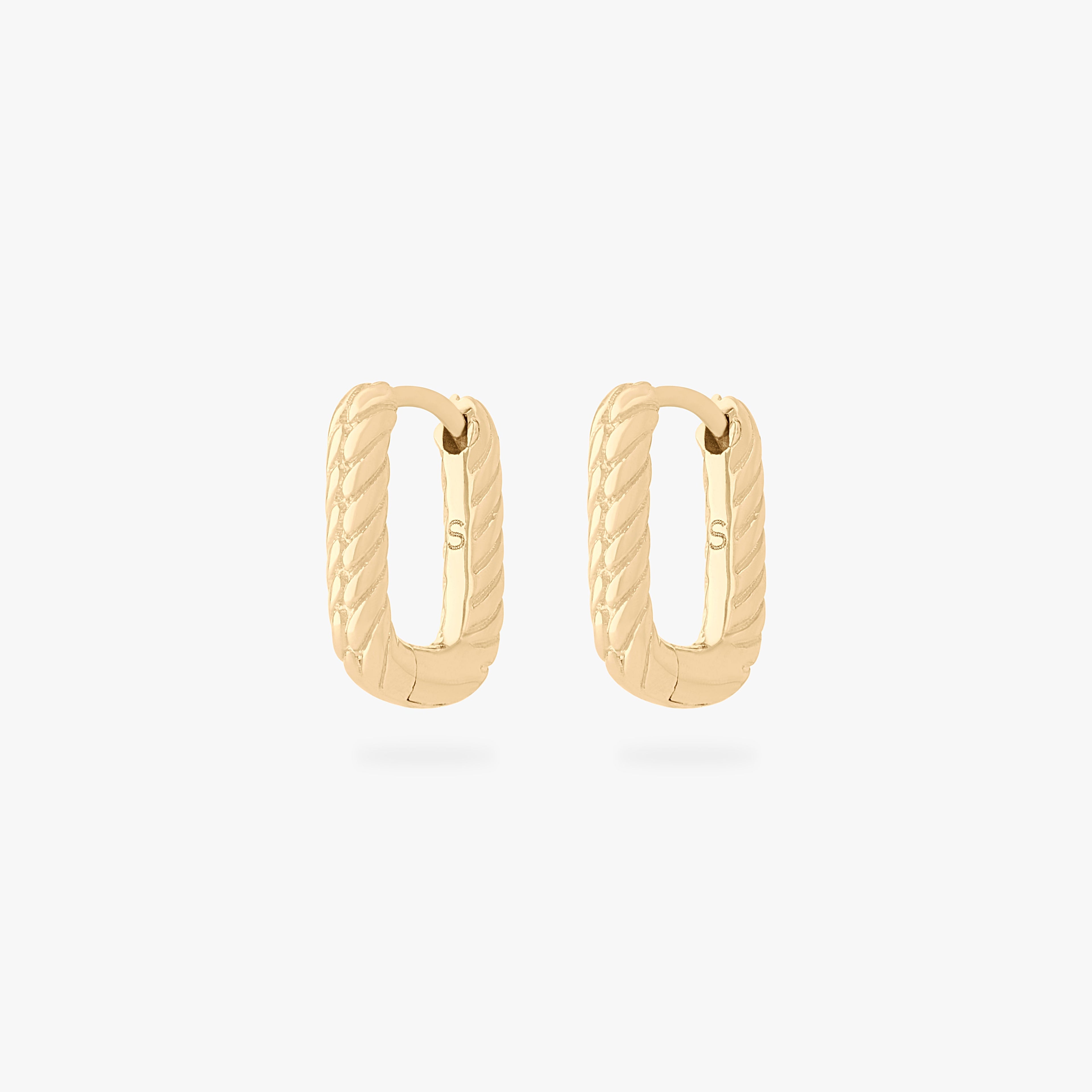 Square Twist Huggie