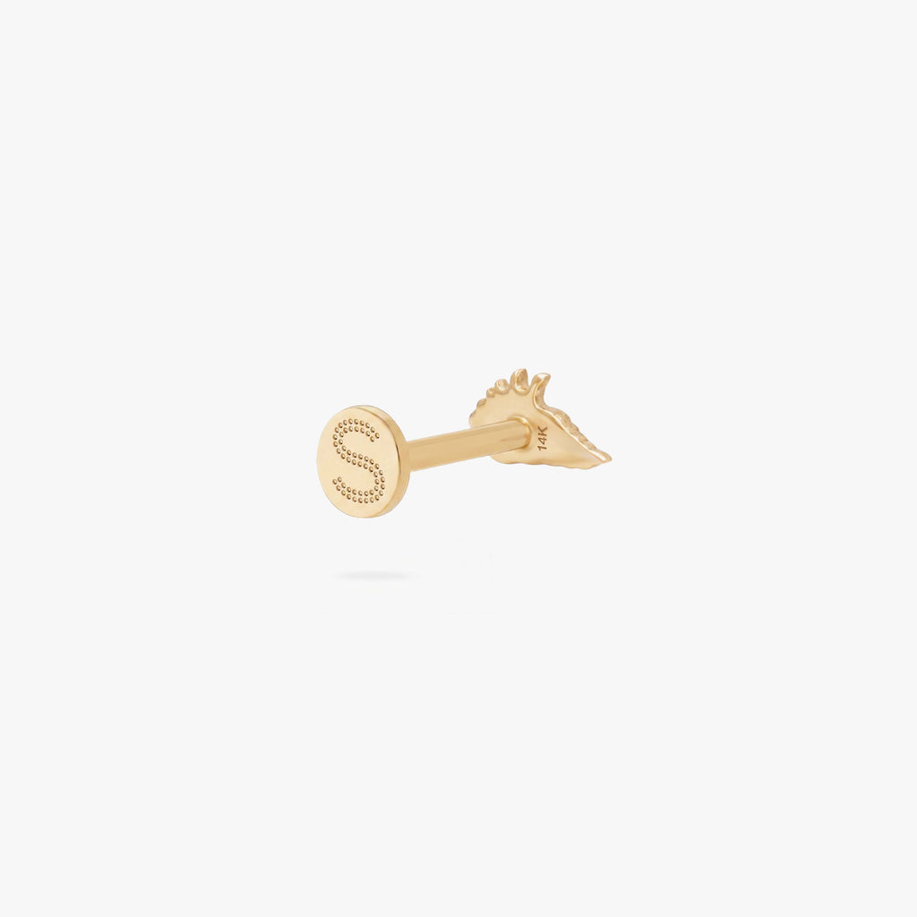14K Conch Shell Flatback