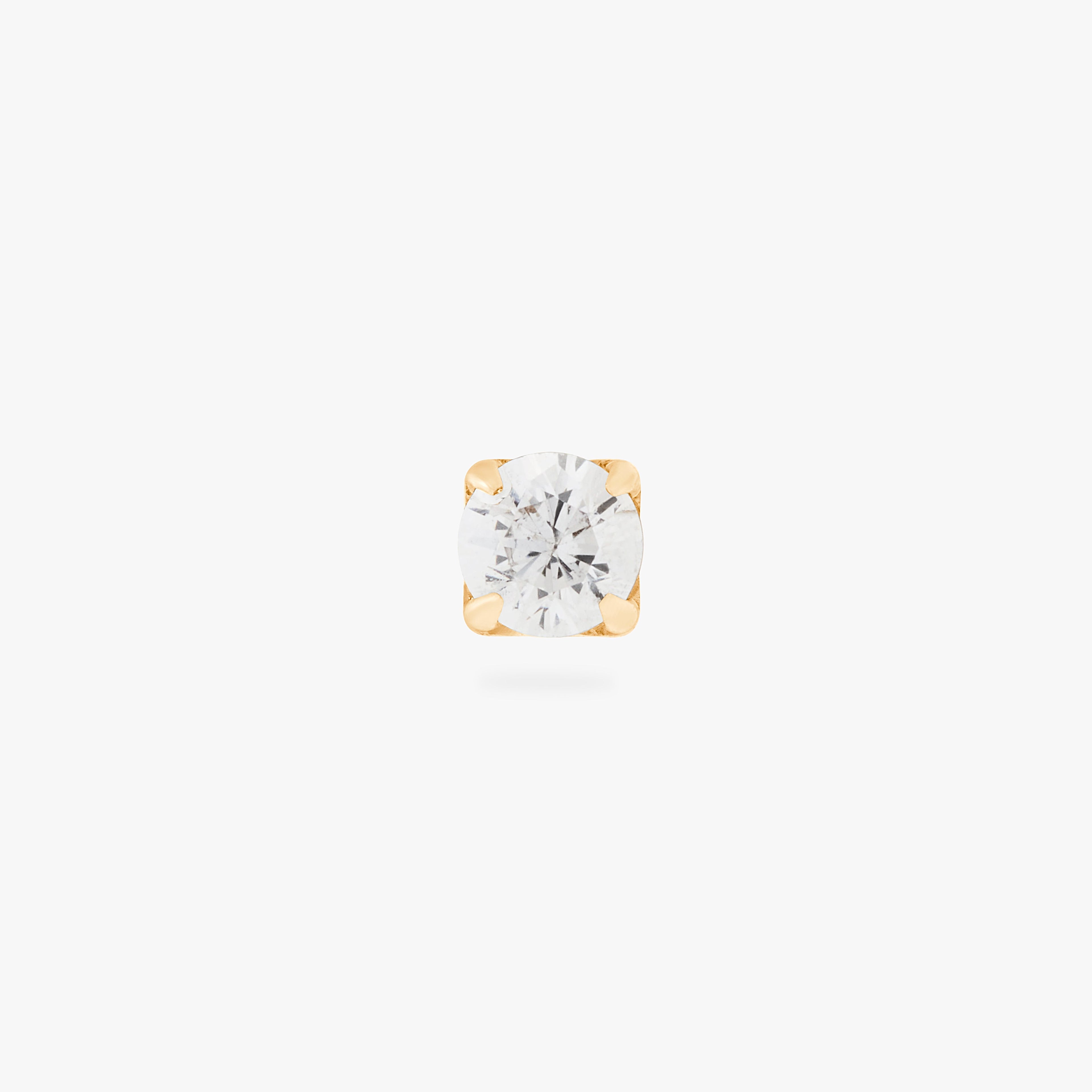 Gold Mini CZ Flatback Post