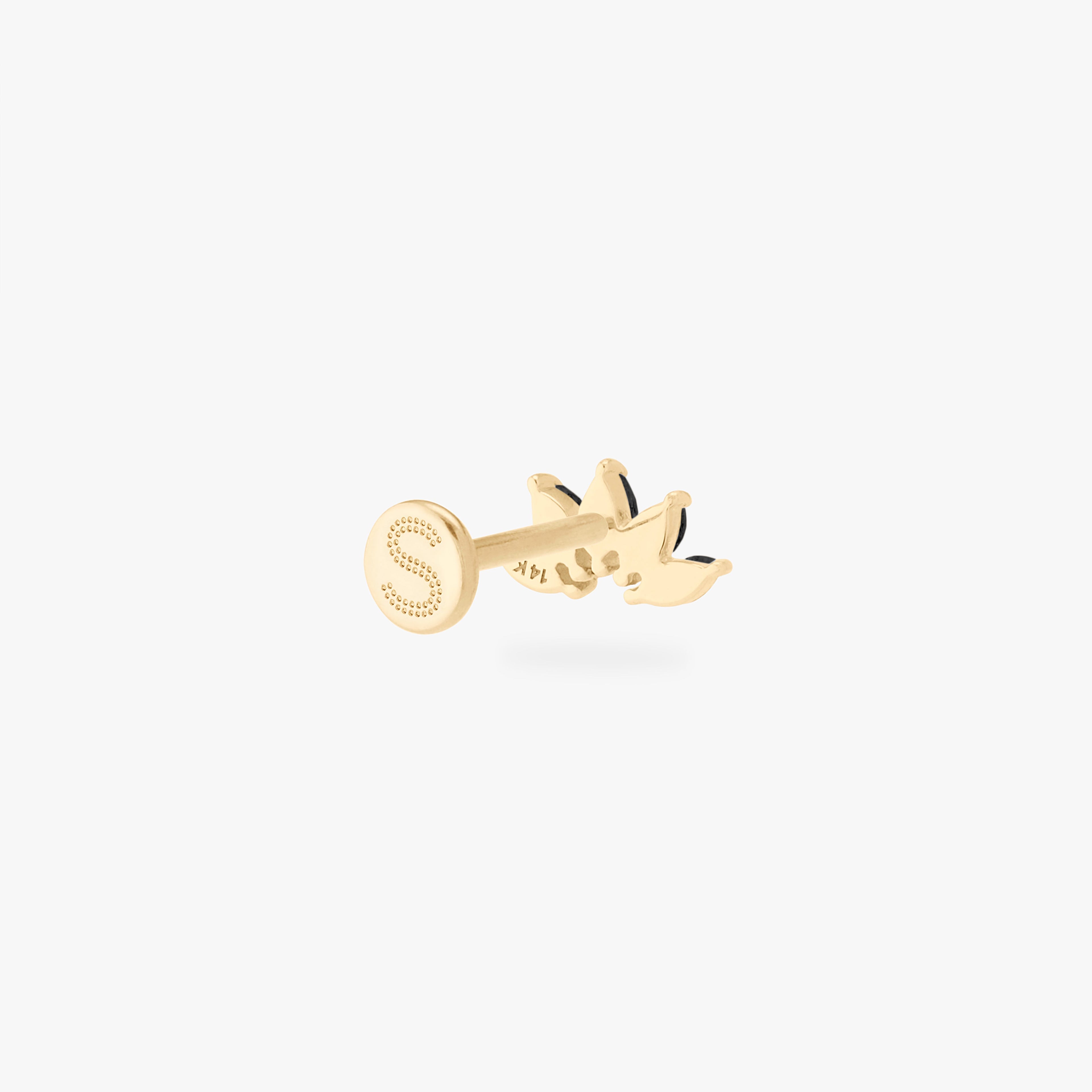 14K Crown Flatback