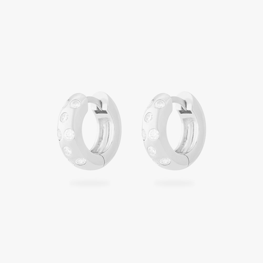 Chunky CZ Huggie