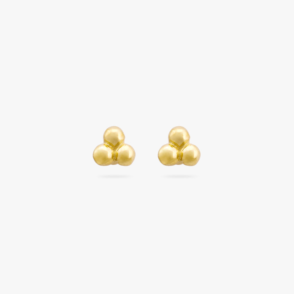 Beaded Triad Stud