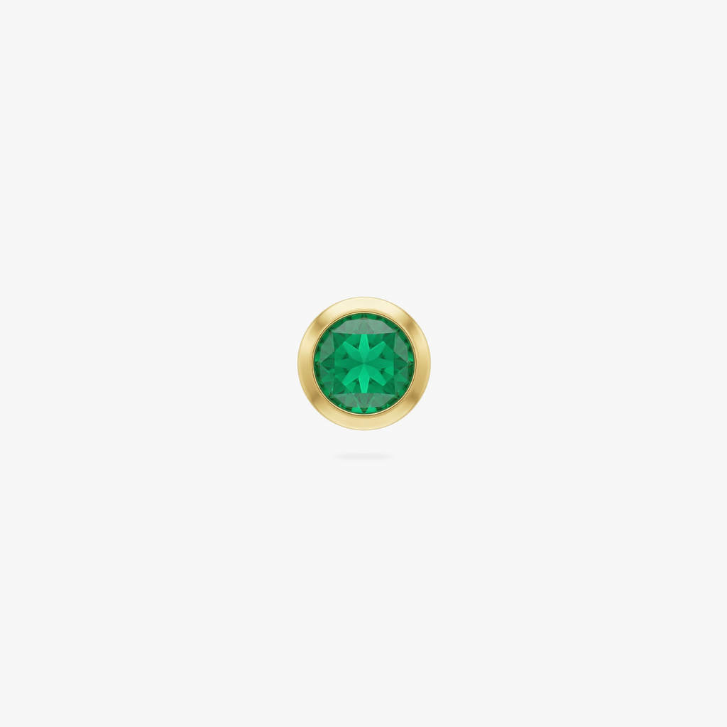 Golden Ti 3mm Bezel CZ