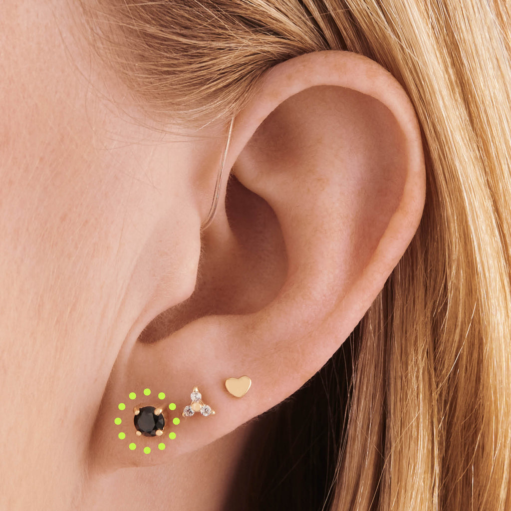 14K CZ 4mm