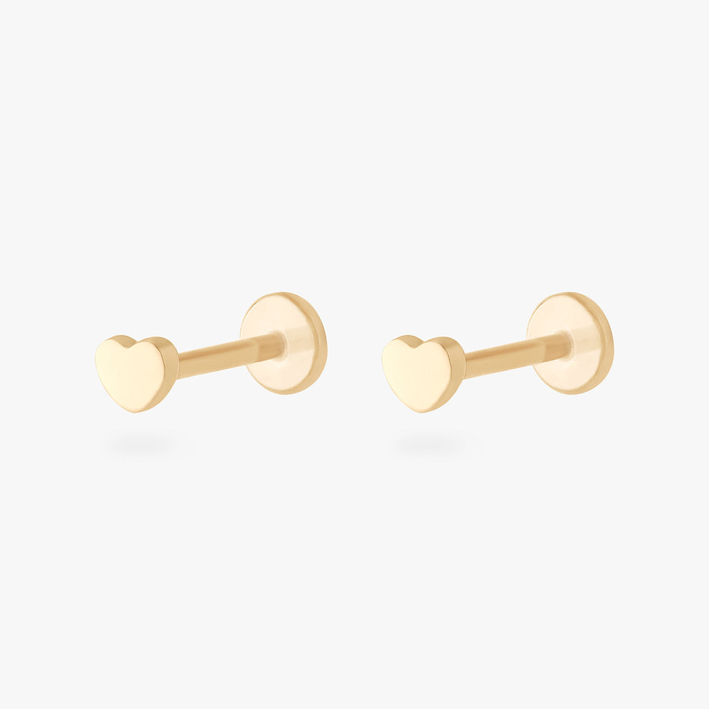 14K Heart Flatback