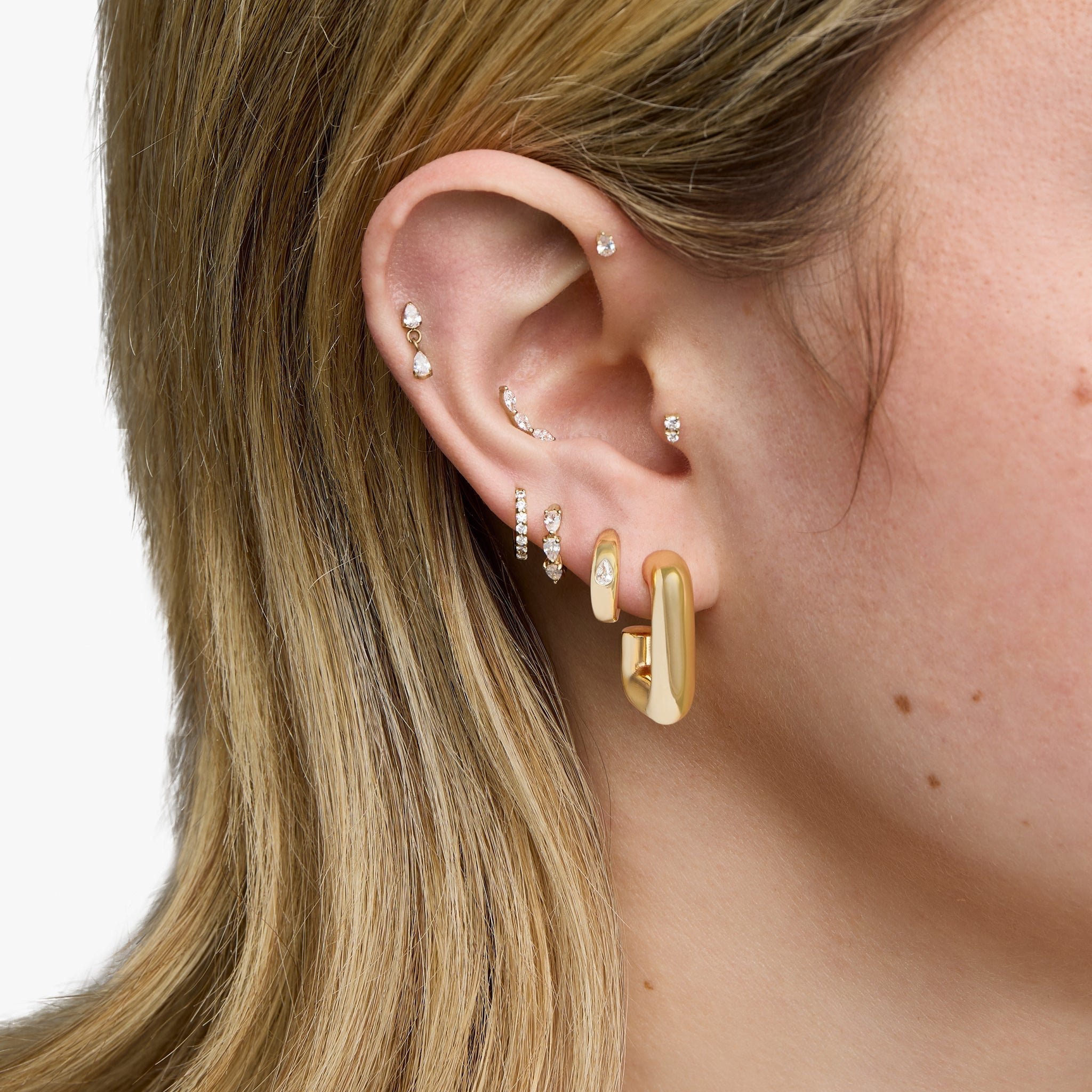 Chunky Square Hoop