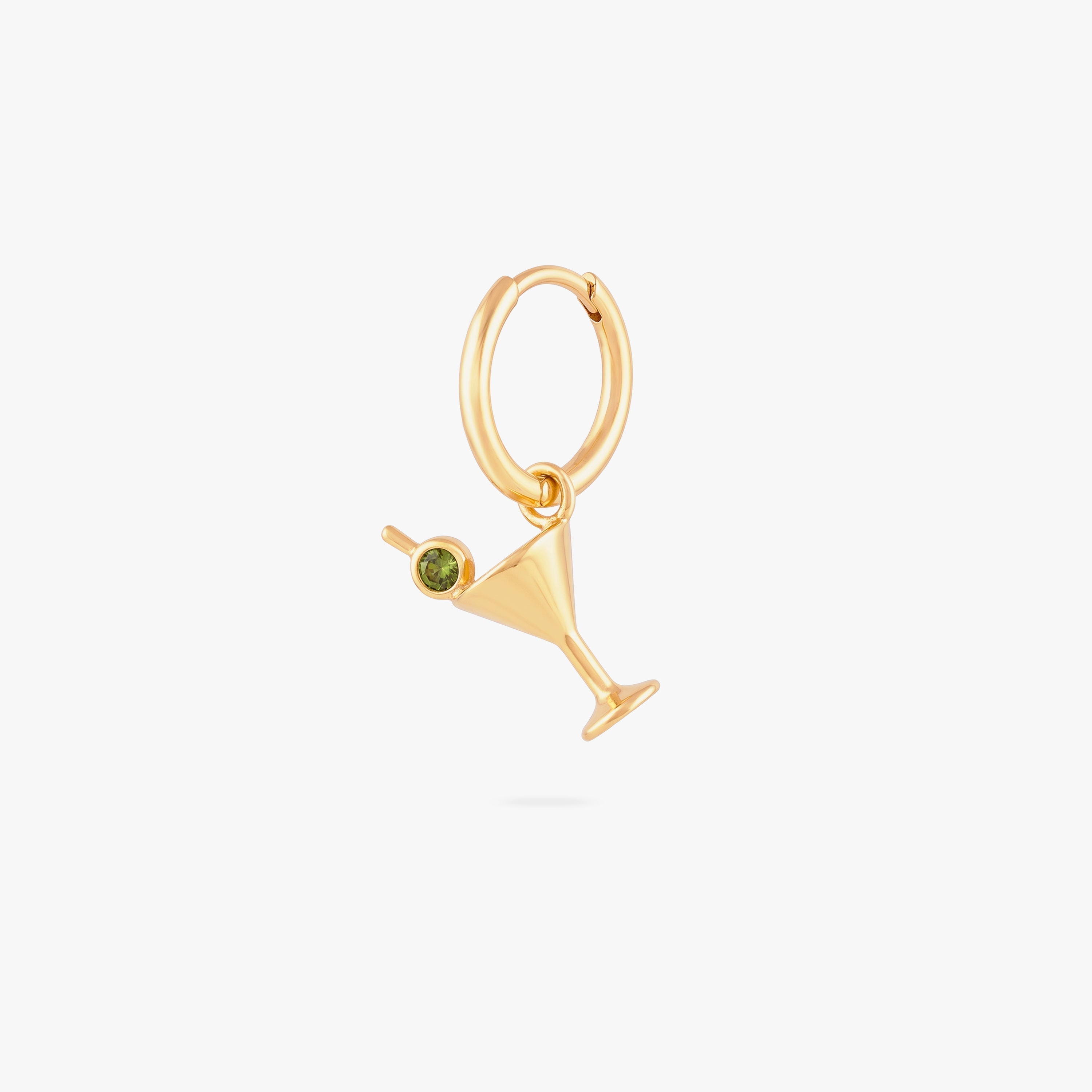 Martini Charm Huggie
