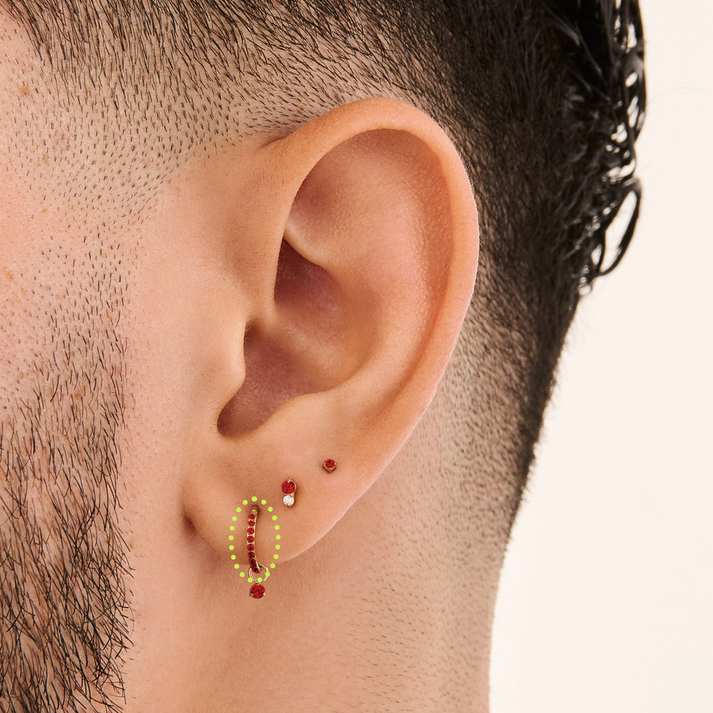 8mm Pave Clicker