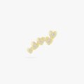 Golden Ti CZ Heart Cluster