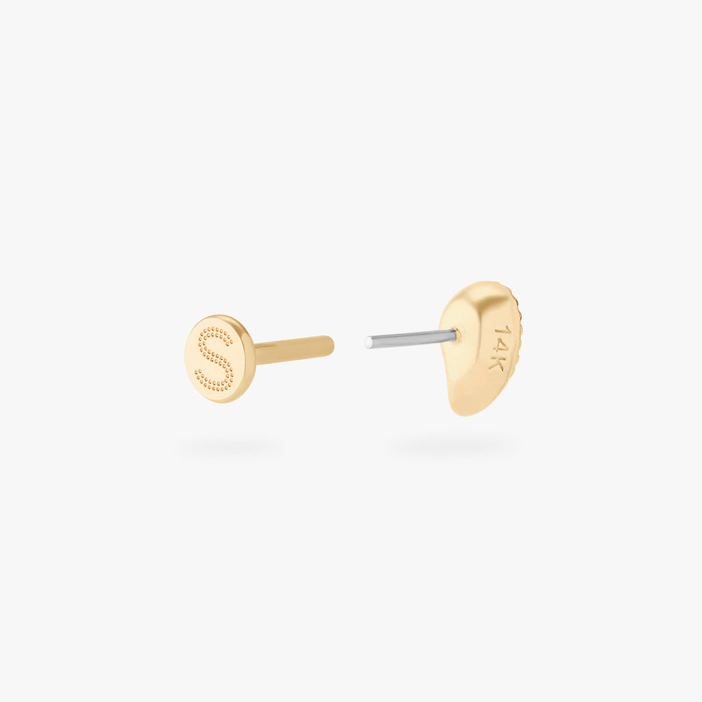 14K Paisley Flatback