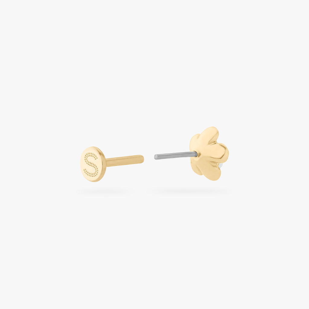 14K Pearl Daisy Flatback