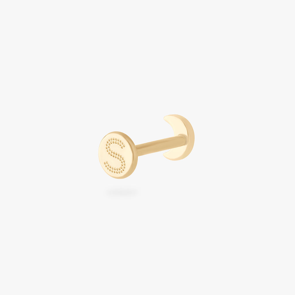 14K Moon Flatback