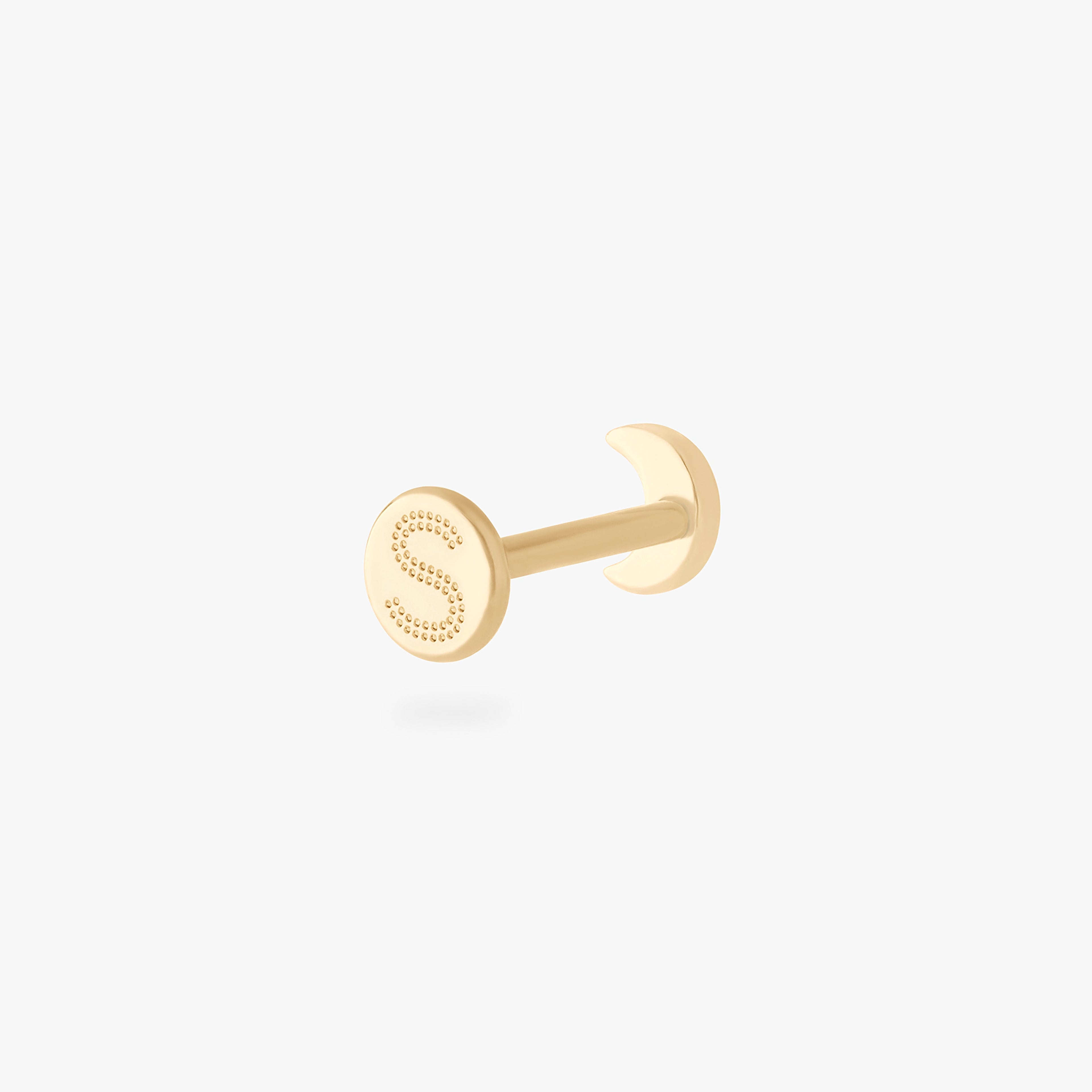 14K Moon Flatback