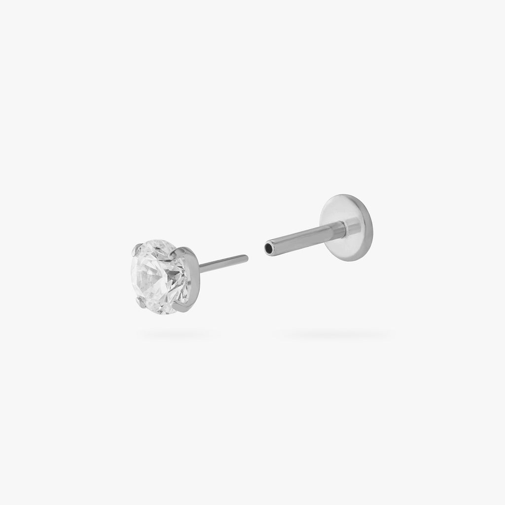 Titanium CZ Clear 4mm Flatback