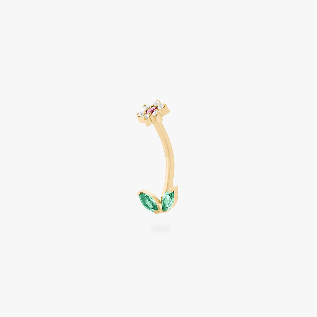 CZ Flower Barbell