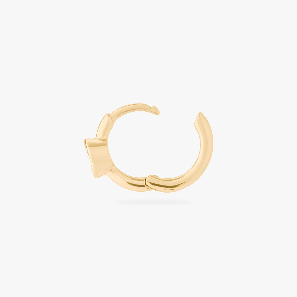 Oval Bezel Huggie