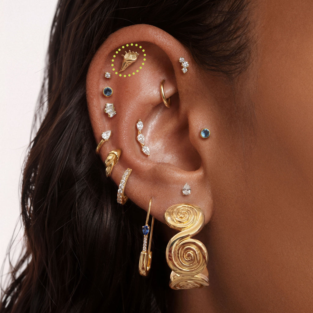 14K Conch Shell Flatback