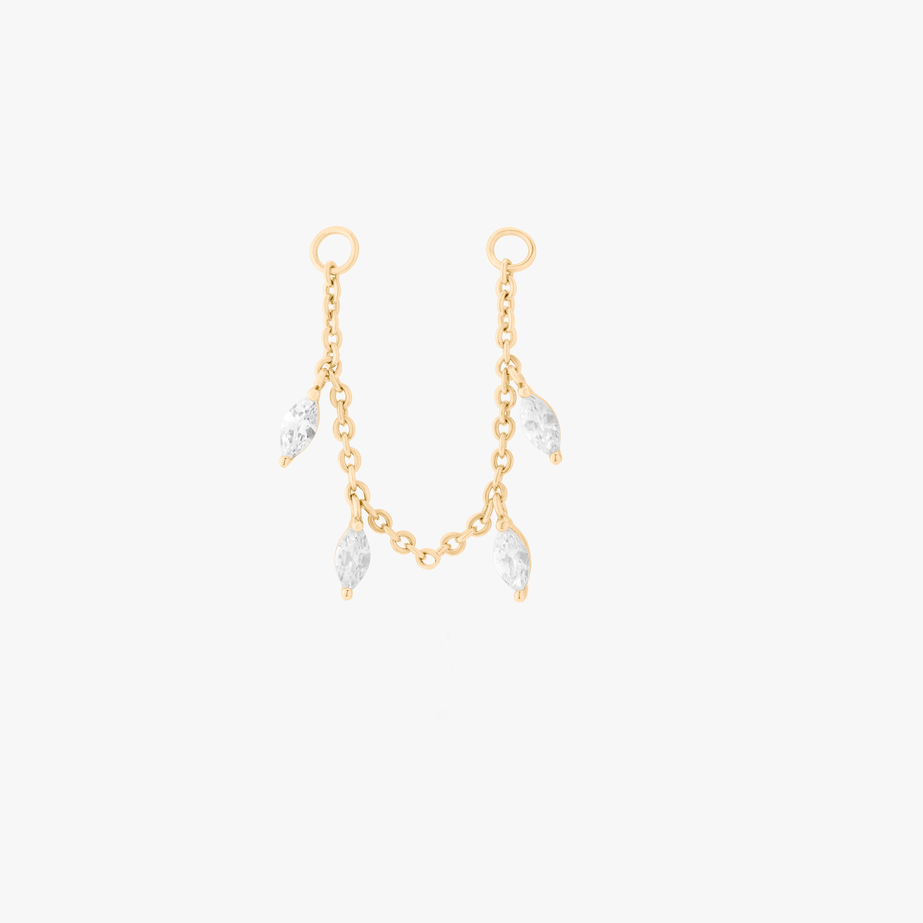 Marquise Dangle Connector Chain
