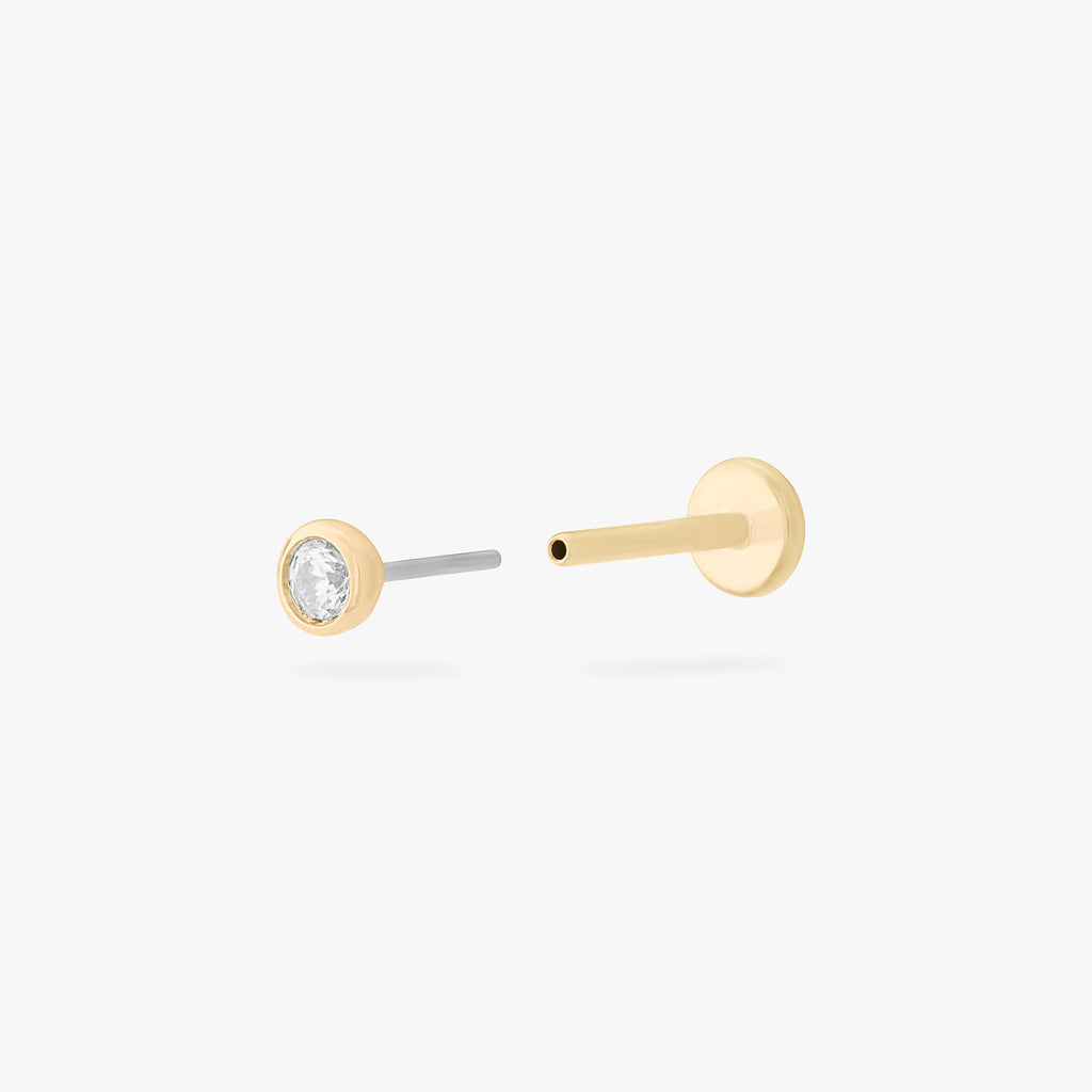14K Bezel Flatback
