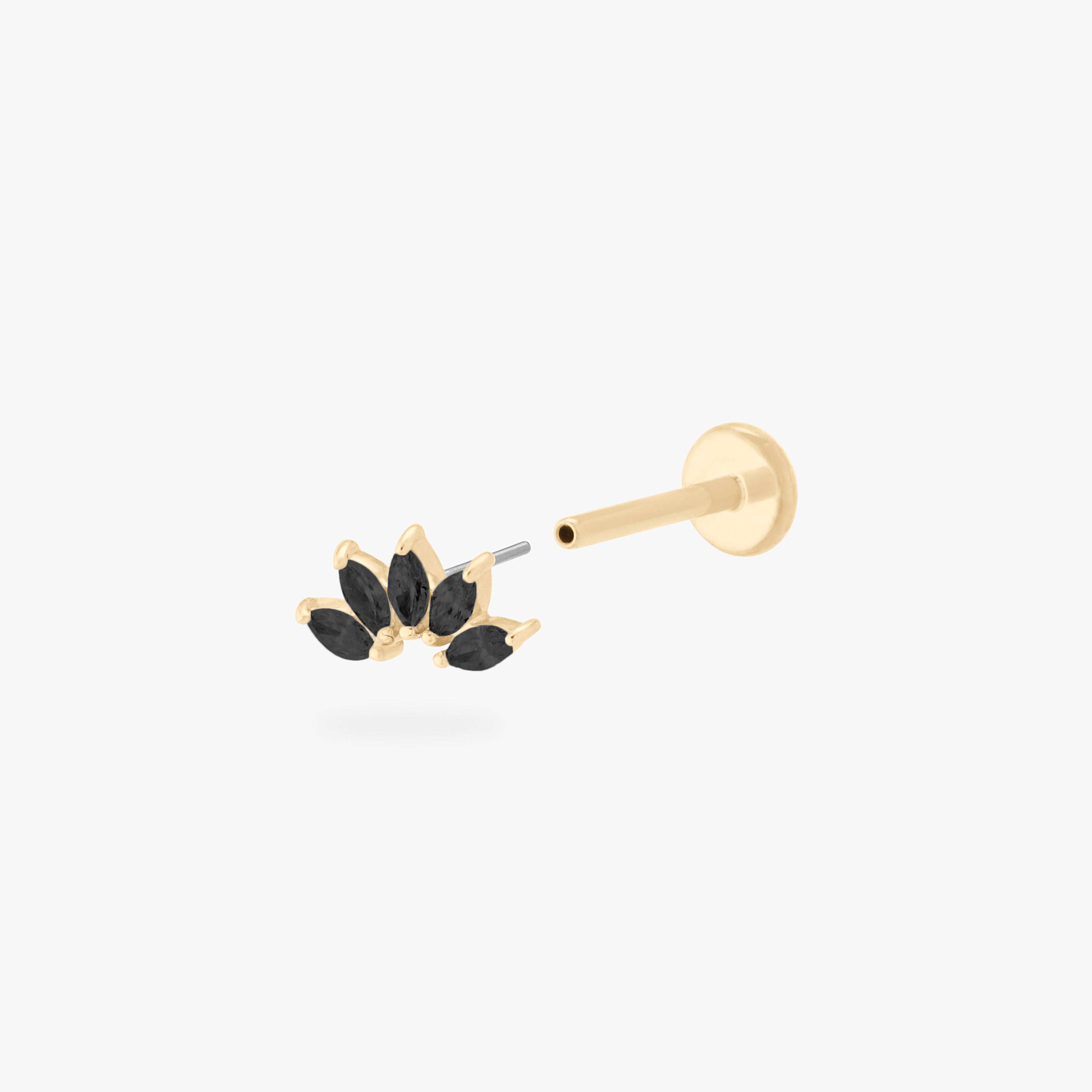 14K Crown Flatback