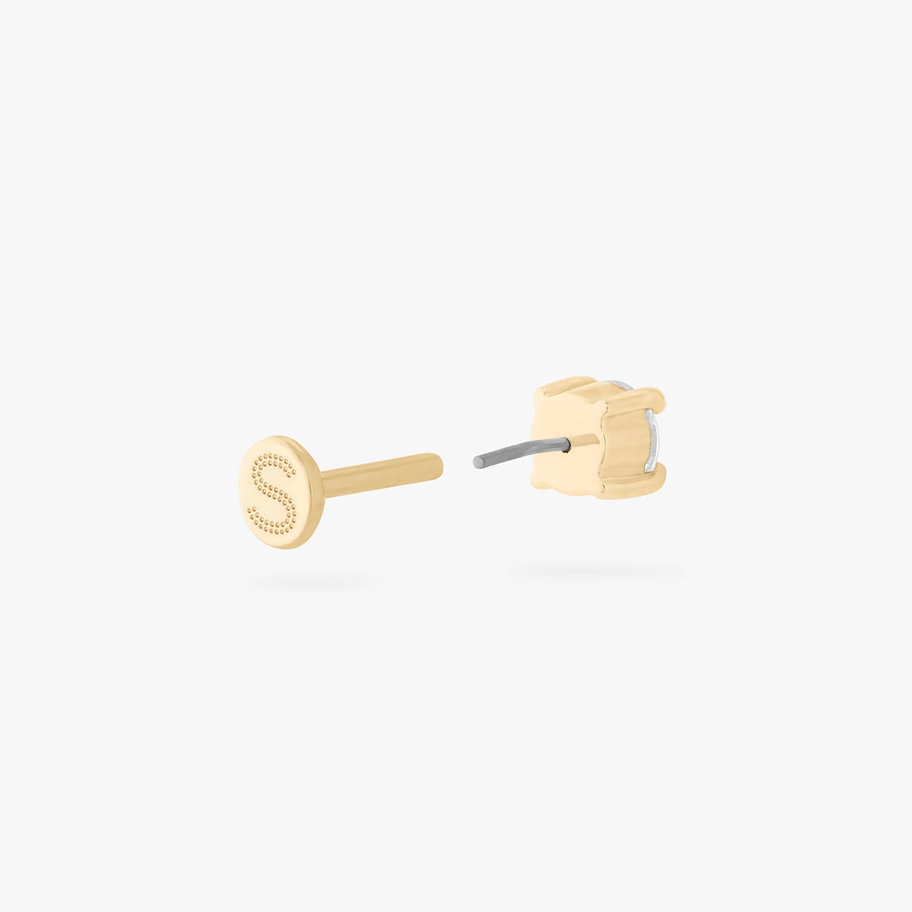14K CZ 4mm Flatback