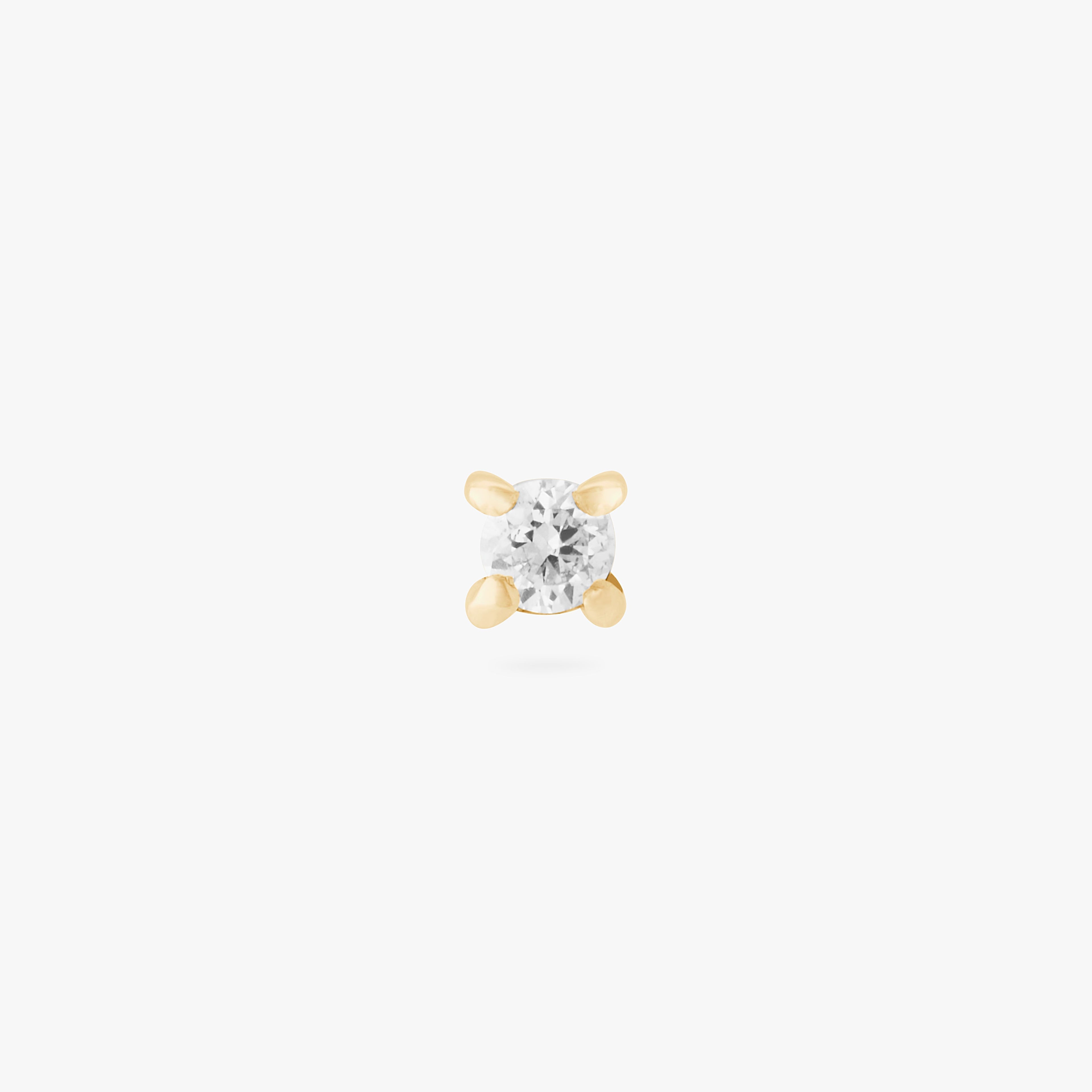 14K Round Prong Diamond