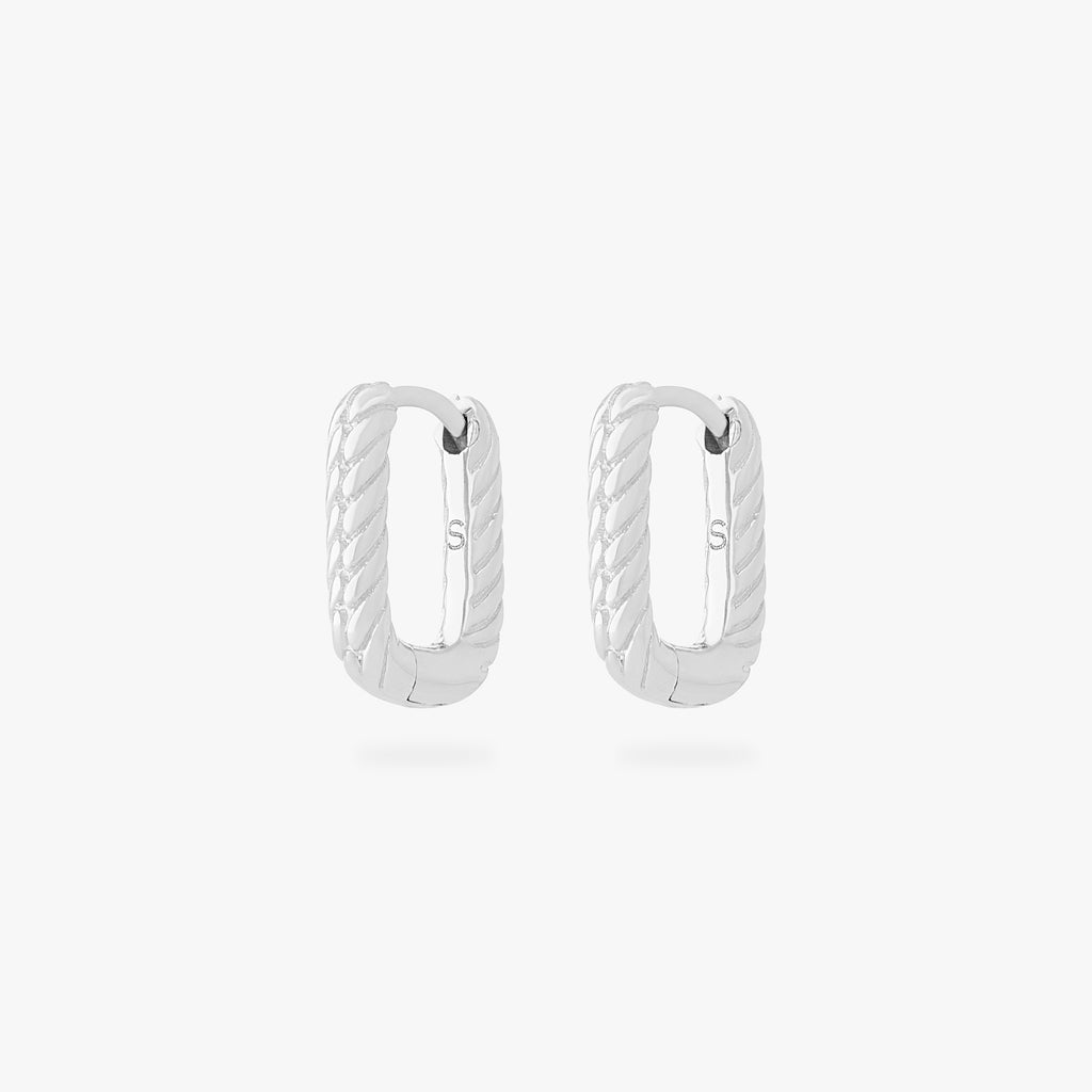 Square Twist Huggie