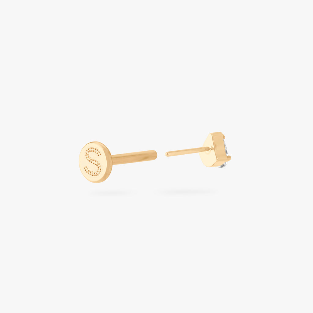 Pear CZ Flatback Stud