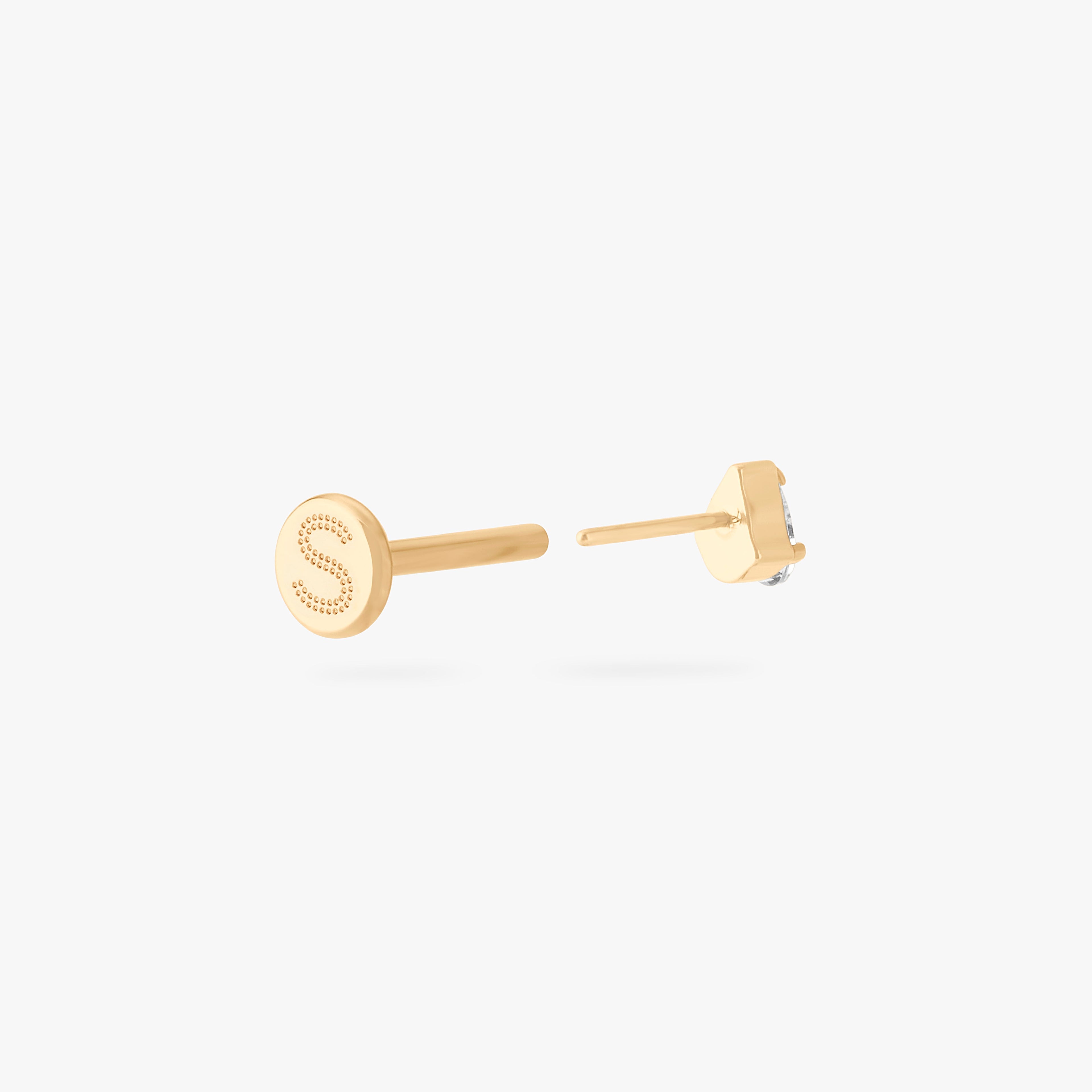 Pear CZ Flatback Stud