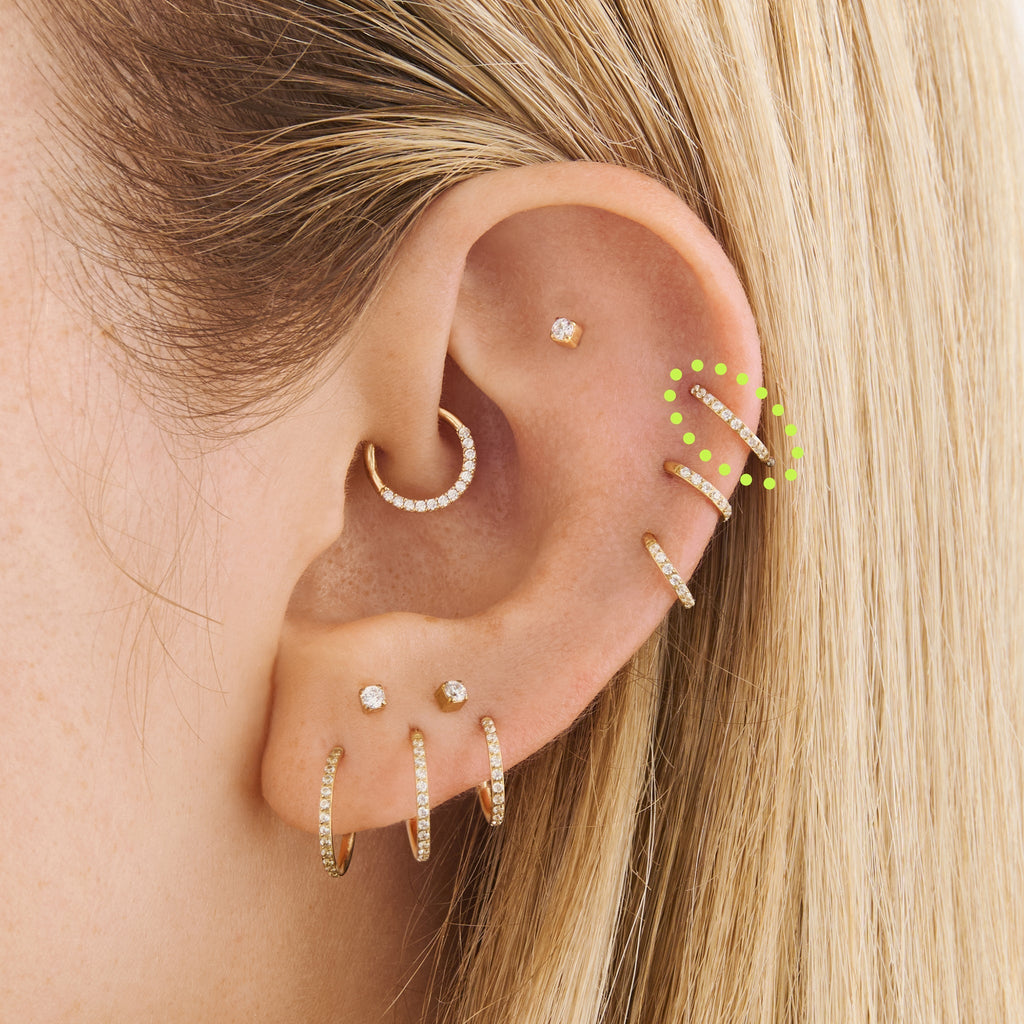 8mm Pave Clicker