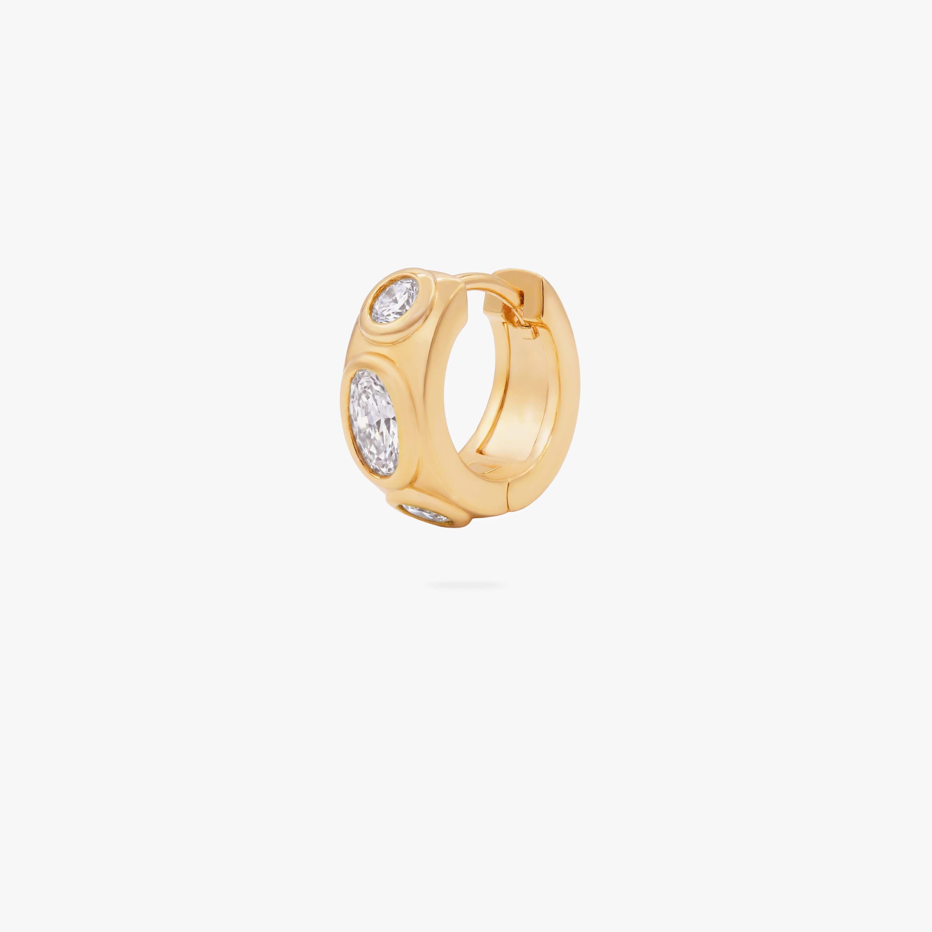 Chunky Bezel Huggie